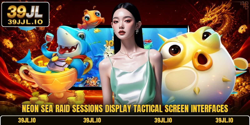 Neon Sea Raid sessions display tactical screen interfaces