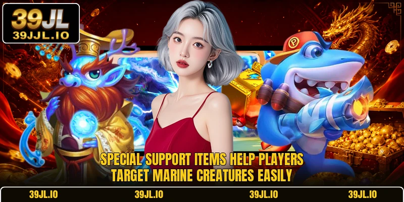 Special support items help players target marine creatures easily