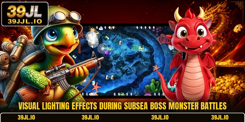 Visual lighting effects during subsea boss monster battles